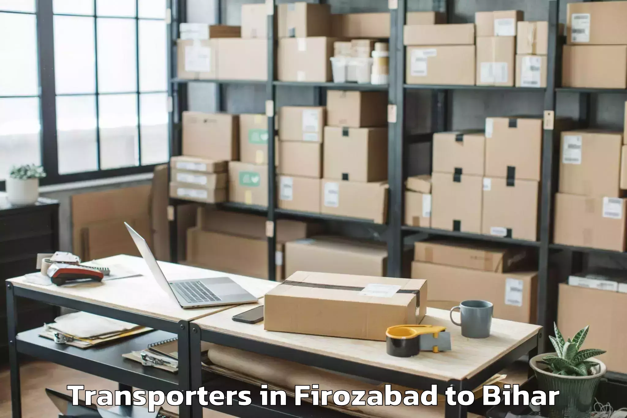 Top Firozabad to Kesariya Transporters Available